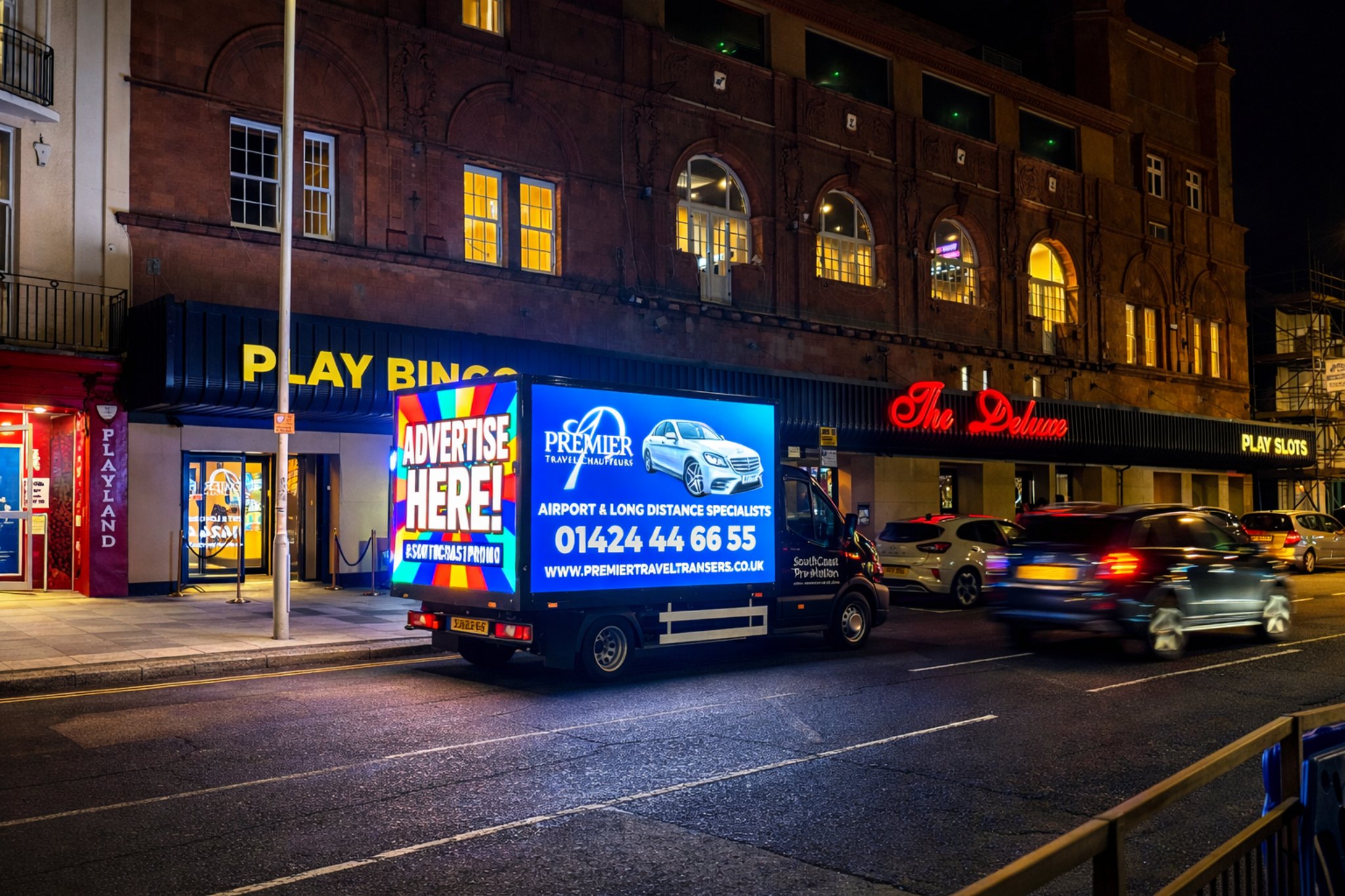 Digital billboard operating on fixed daytime routes in Brighton